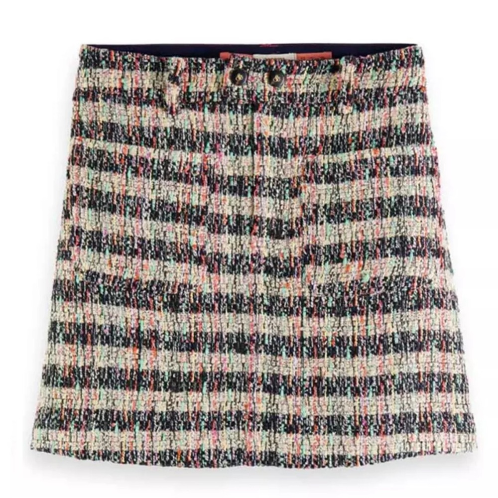 Scotch & Soda Multicolor Tweed Mini Skirt - Picture 4 of 12